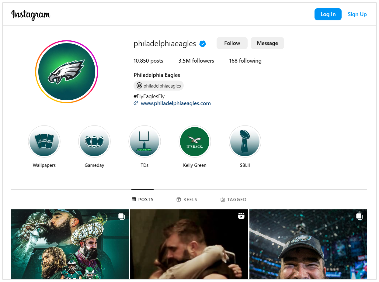 Instagram Philadelphia Eagles